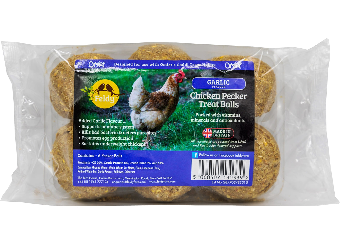 Feldy - Chicken Pecker Balls (Garlic Flavour) - 6 Pack