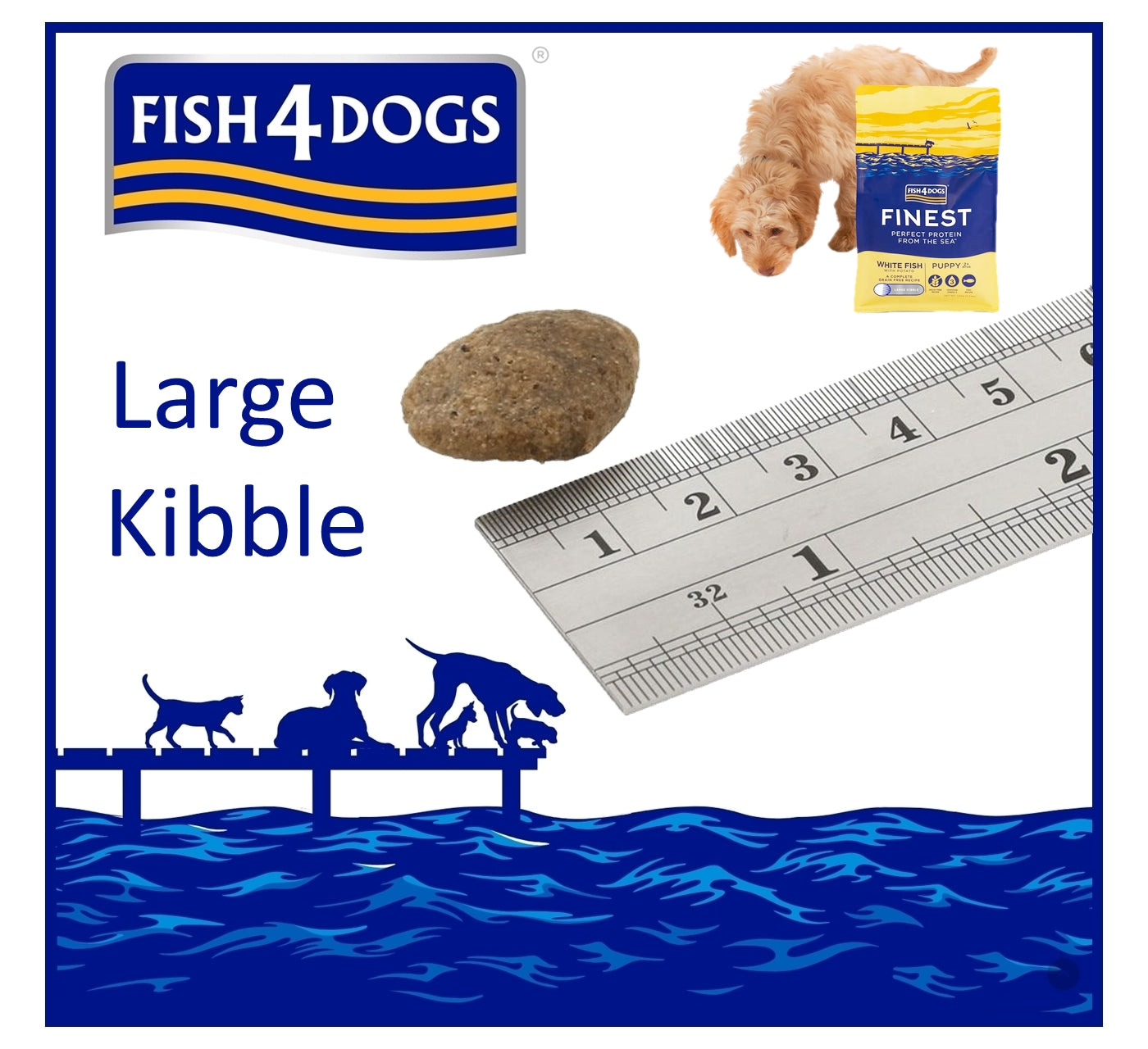 Fish4Dogs - Finest Senior Salmon & Sweet Potato (Large Kibble) - Buy Online SPR Centre UK