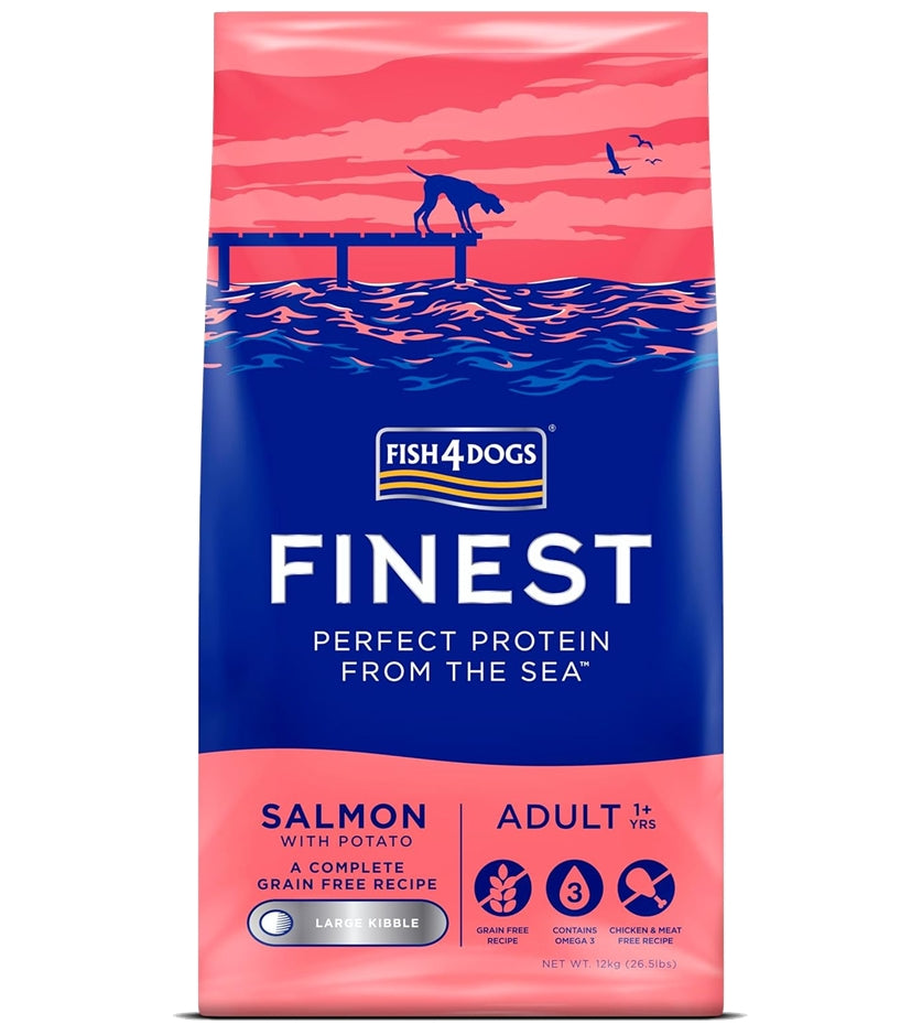 Fish4Dogs - Finest Adult Salmon & Potato (Large Kibble) - Buy Online SPR Centre UK