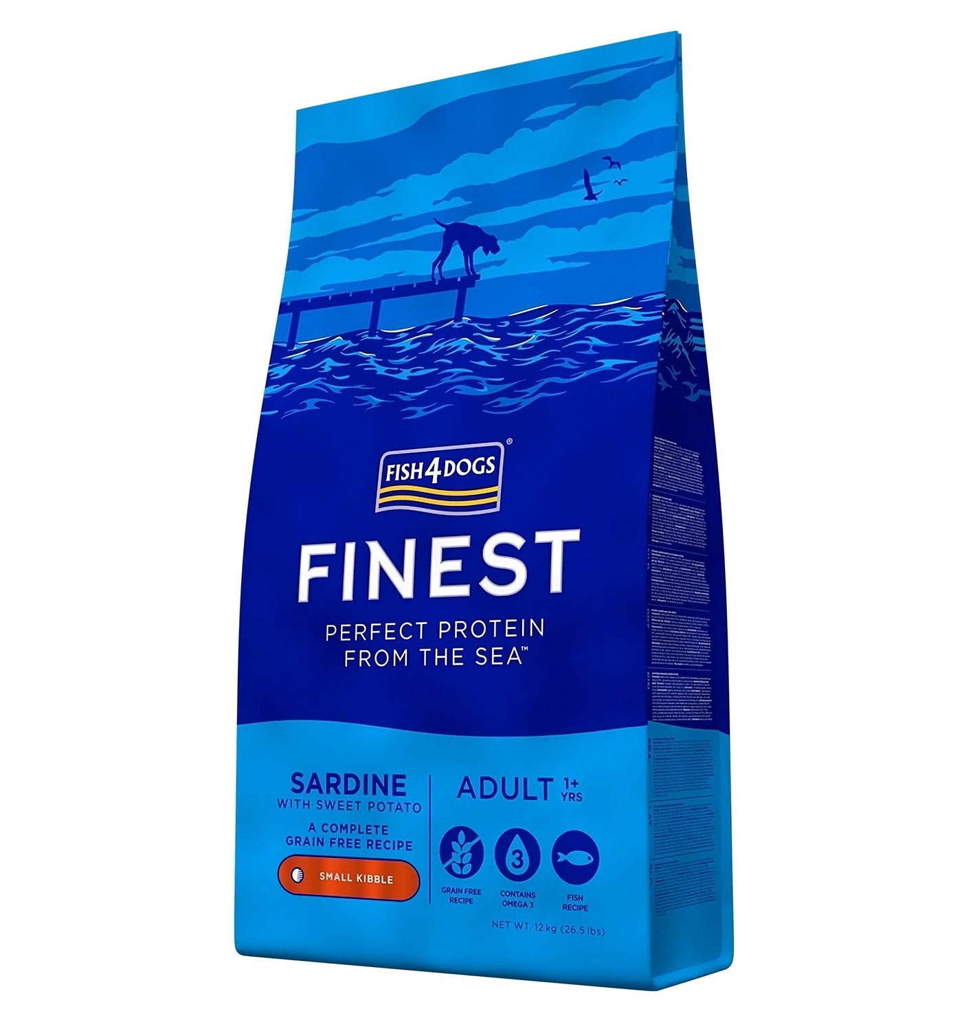 Fish4Dogs - Finest Adult Sardine & Sweet Potato (Small Kibble) - Buy Online SPR Centre UK