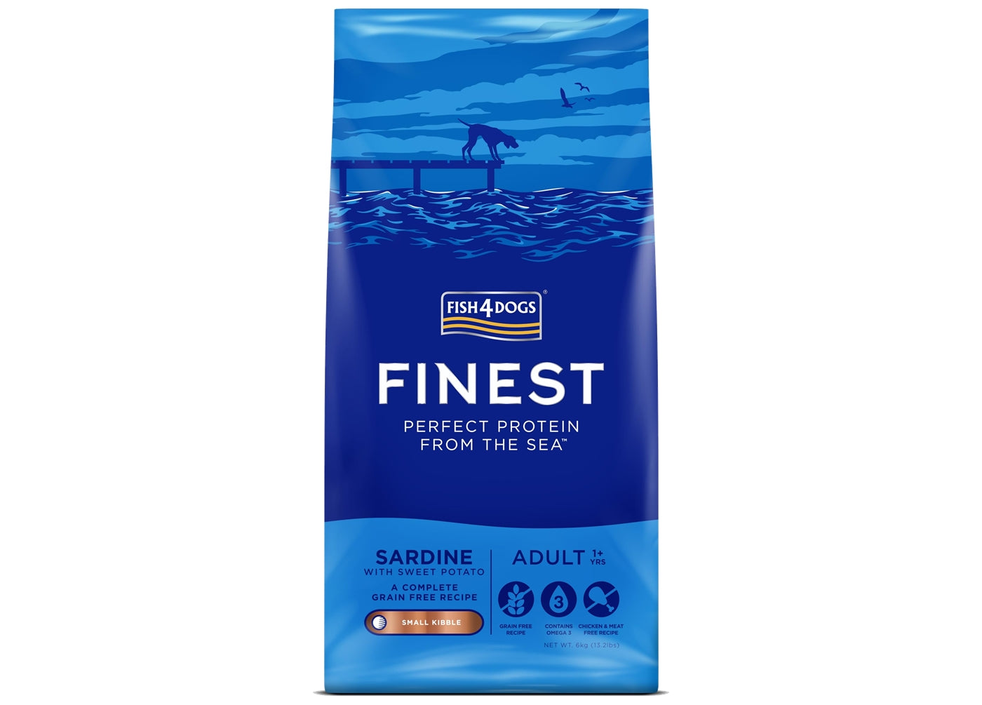 Fish4Dogs - Finest Adult Sardine & Sweet Potato (Small Kibble) - Buy Online SPR Centre UK