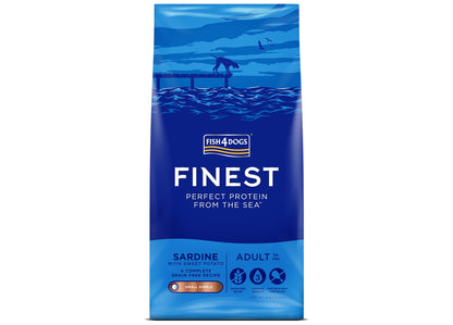 Fish4Dogs - Finest Adult Sardine & Sweet Potato (Small Kibble) - Buy Online SPR Centre UK
