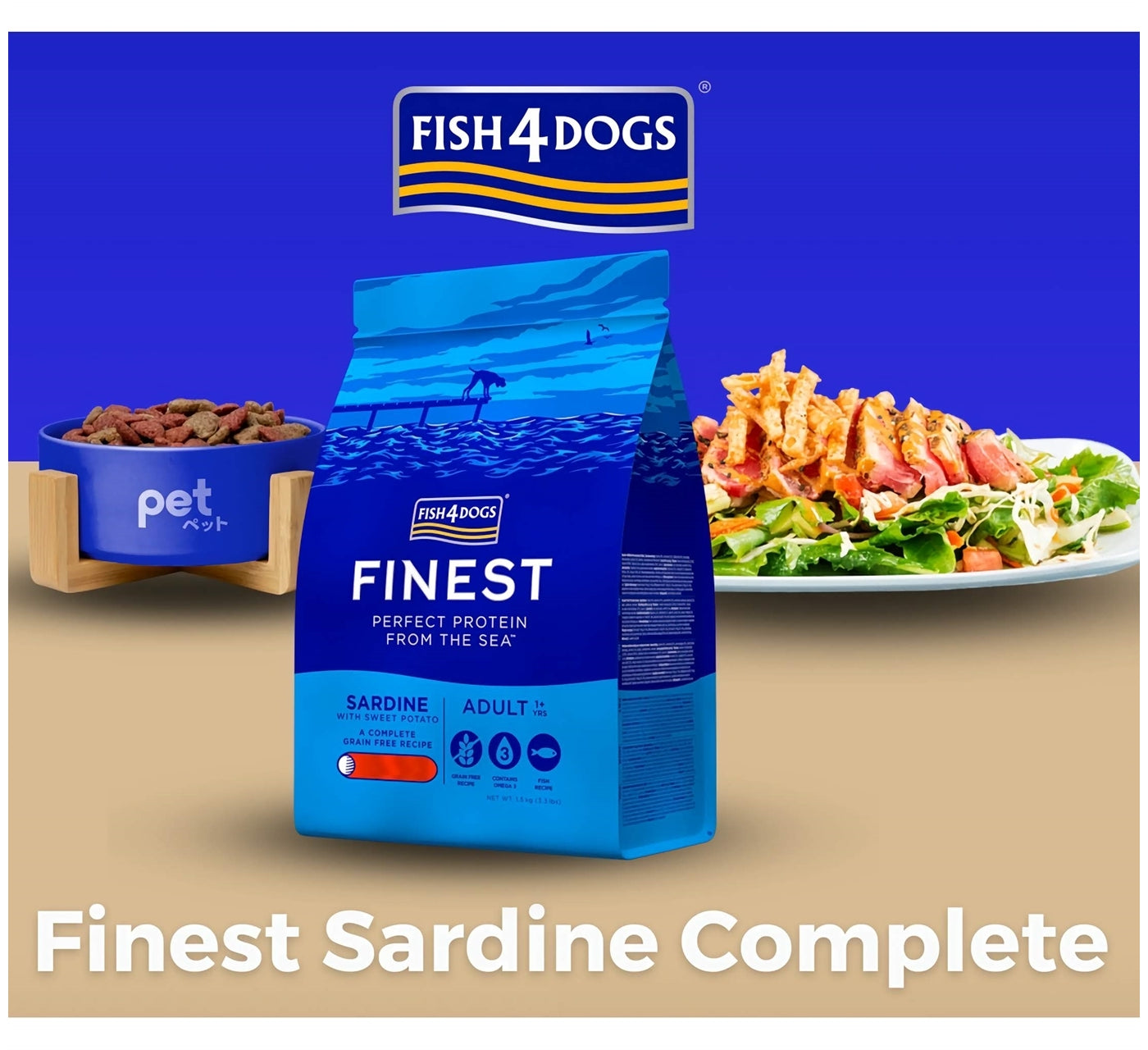 Fish4Dogs - Finest Adult Sardine & Sweet Potato (Small Kibble) - Buy Online SPR Centre UK