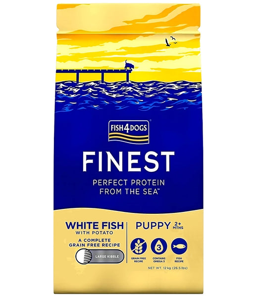 Fish4Dogs - Finest Puppy White Fish & Potato (Large Kibble) 1.5kg - Buy Online SPR Centre UK