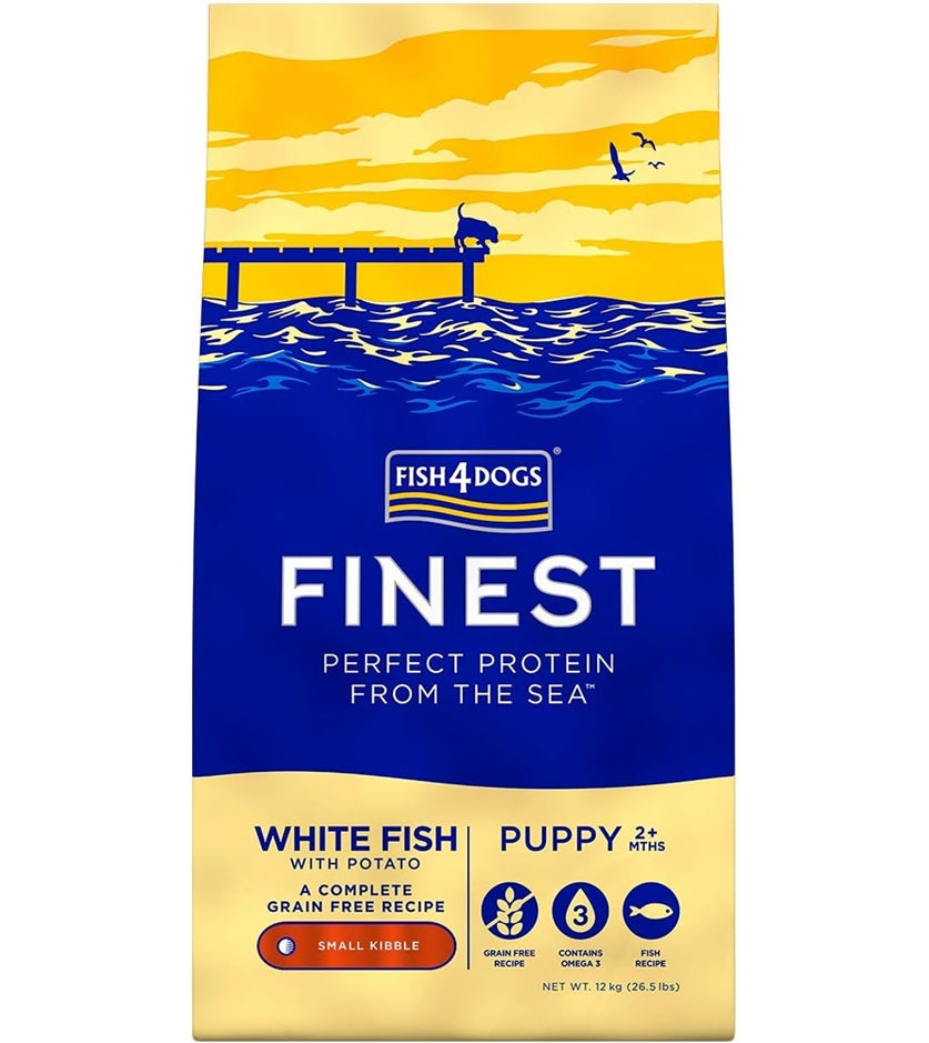 Fish4Dogs - Finest Puppy White Fish & Potato (Small Kibble) 1.5kg - Buy Online SPR Centre UK