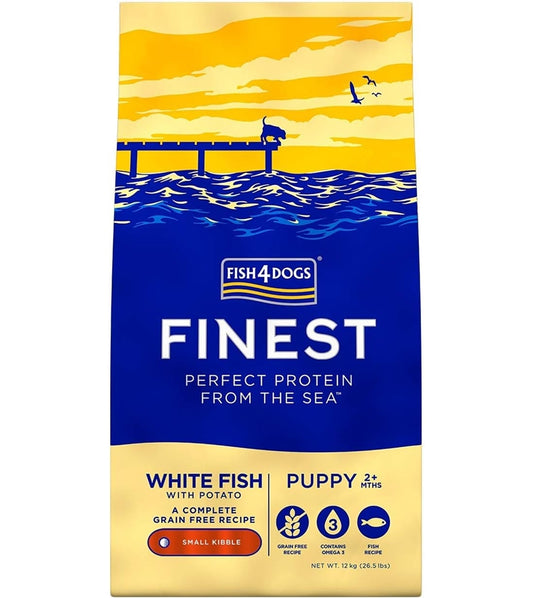 Fish4Dogs - Finest Puppy White Fish & Potato (Small Kibble) 1.5kg - Buy Online SPR Centre UK