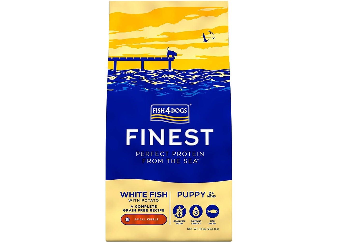 Fish4Dogs - Finest Puppy White Fish & Potato (Small Kibble) 1.5kg - Buy Online SPR Centre UK