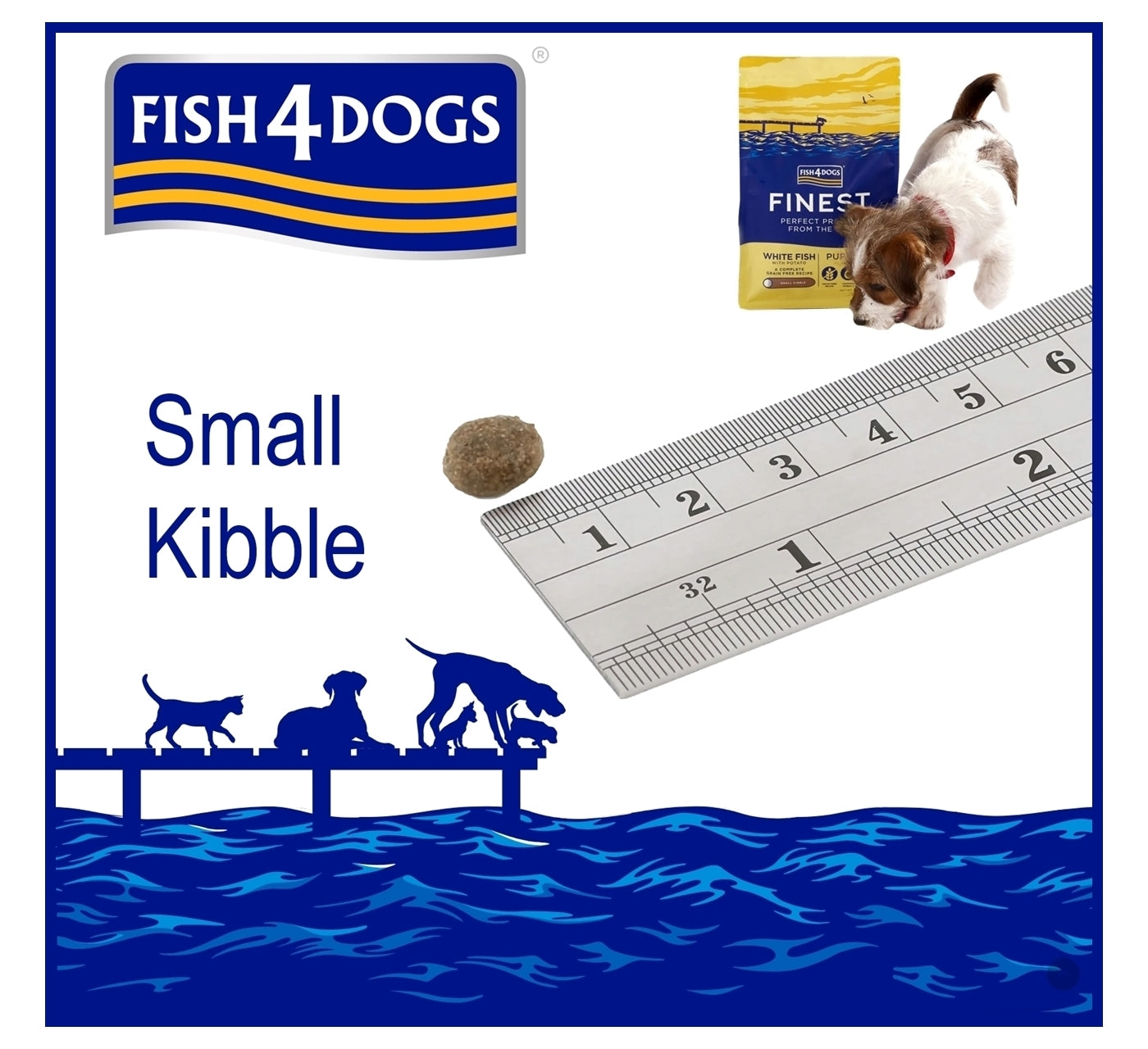 Fish4Dogs - Finest Puppy White Fish & Potato (Small Kibble) 1.5kg - Buy Online SPR Centre UK