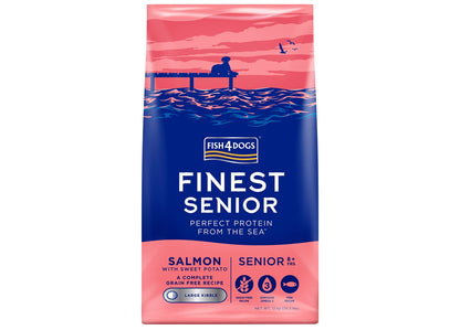 Fish4Dogs - Finest Senior Salmon & Sweet Potato (Large Kibble) - Buy Online SPR Centre UK
