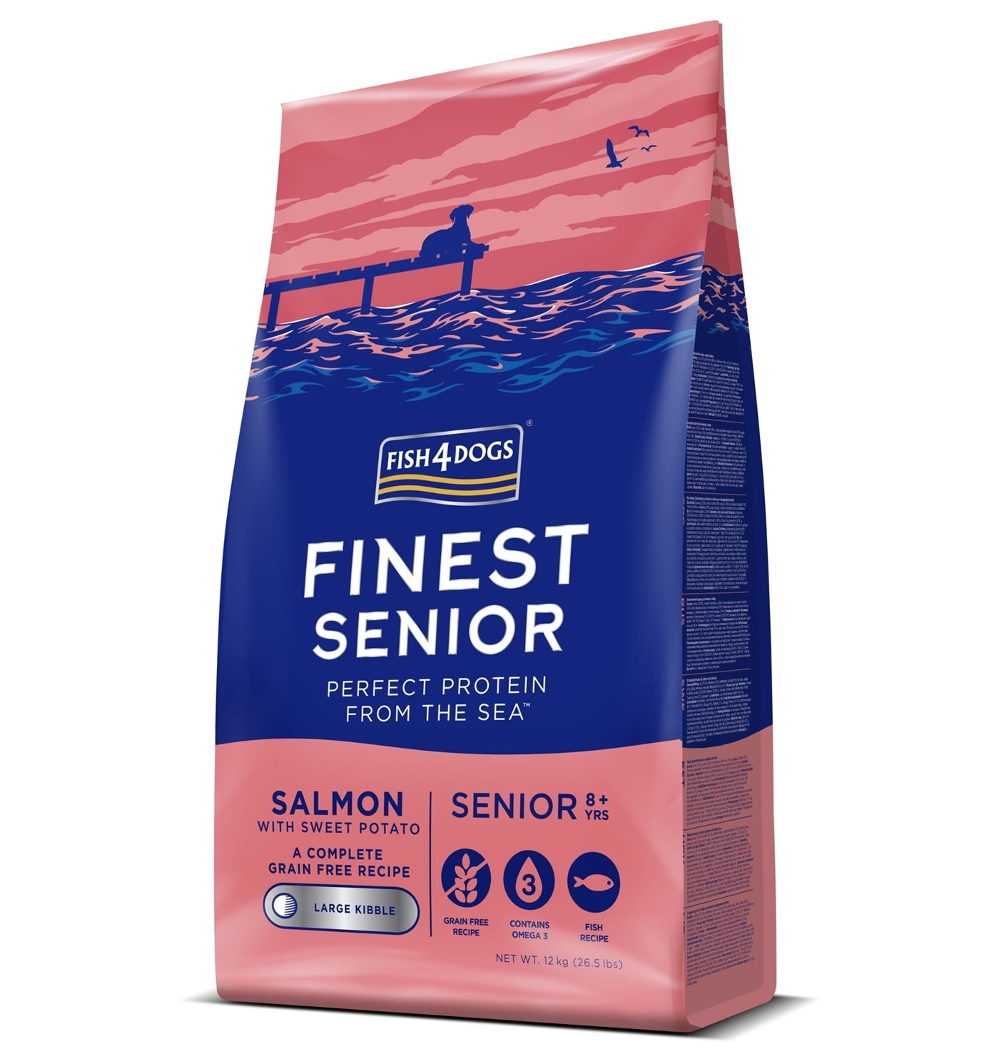 Fish4Dogs - Finest Senior Salmon & Sweet Potato (Large Kibble) - Buy Online SPR Centre UK