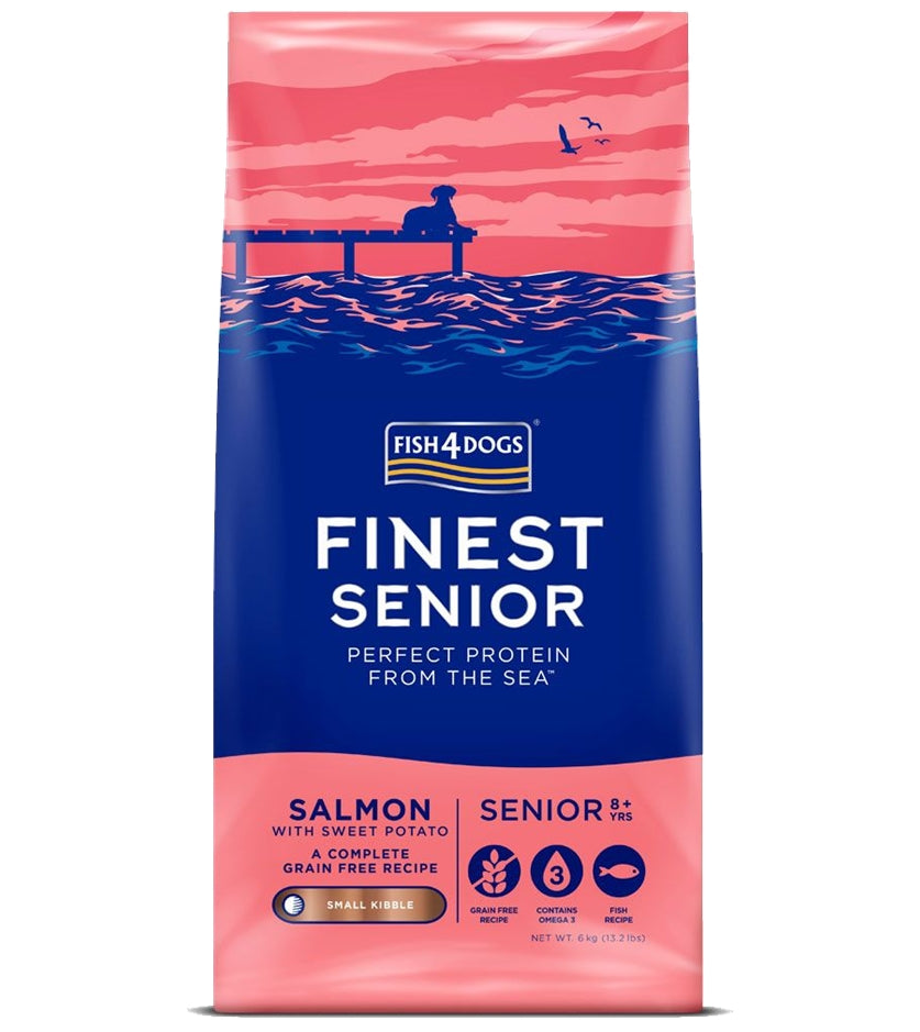Fish4Dogs - Finest Senior Salmon & Sweet Potato (Small Kibble) - Buy Online SPR Centre UK