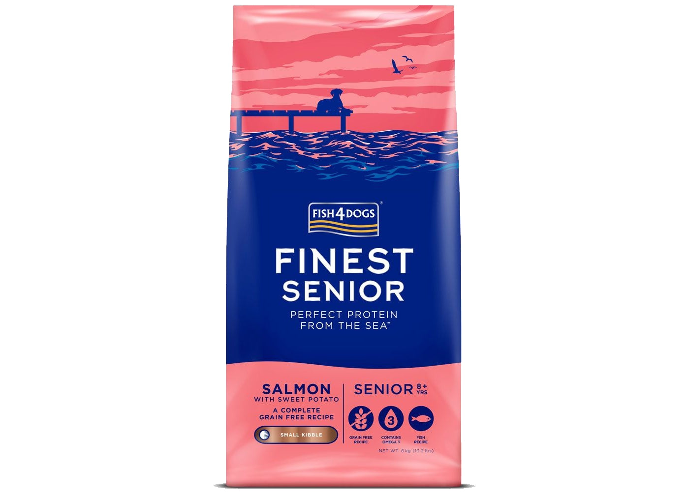 Fish4Dogs - Finest Senior Salmon & Sweet Potato (Small Kibble) - Buy Online SPR Centre UK