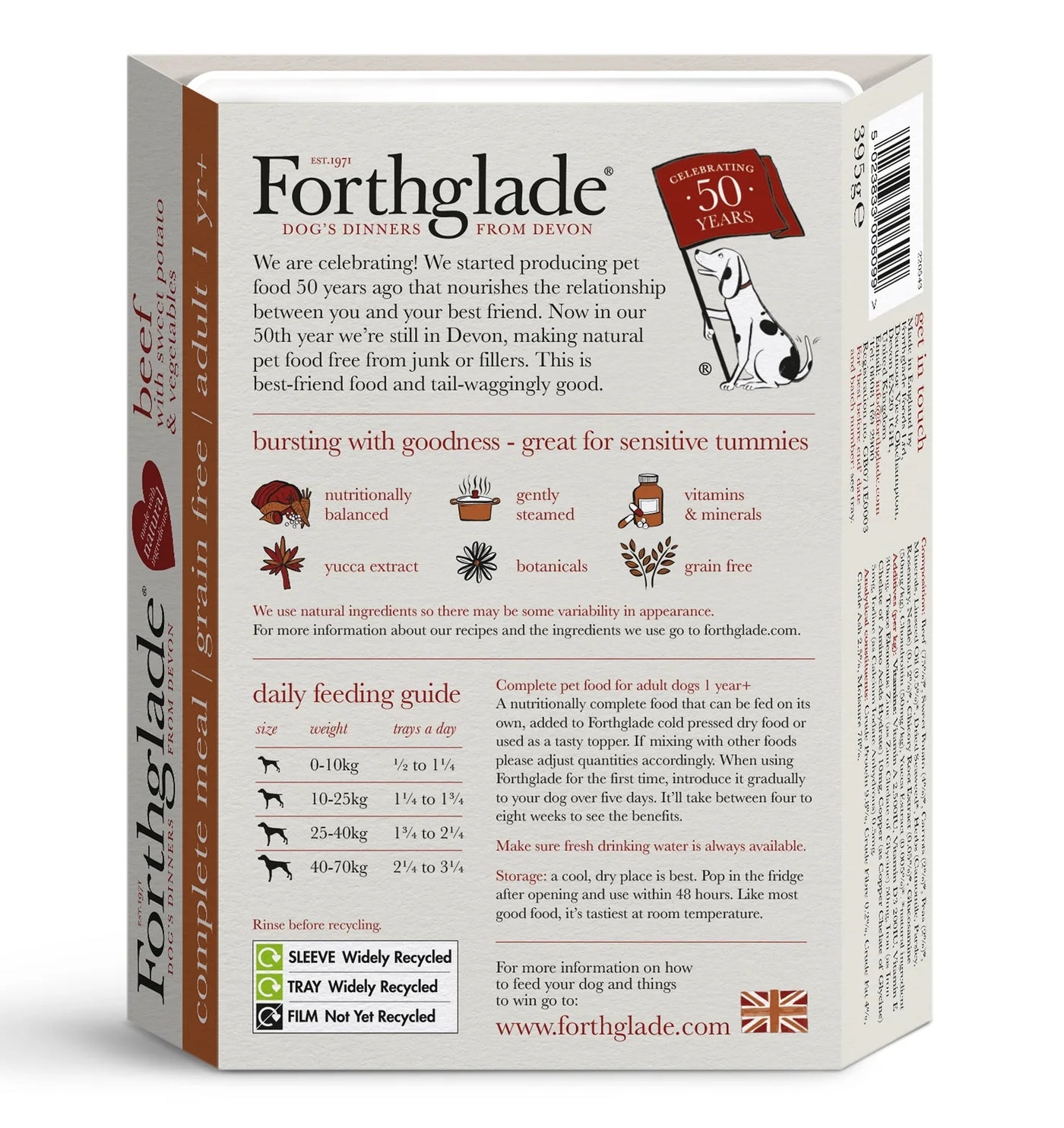 Forthglade - Adult Beef with Sweet Potato & Vegetables - 395g