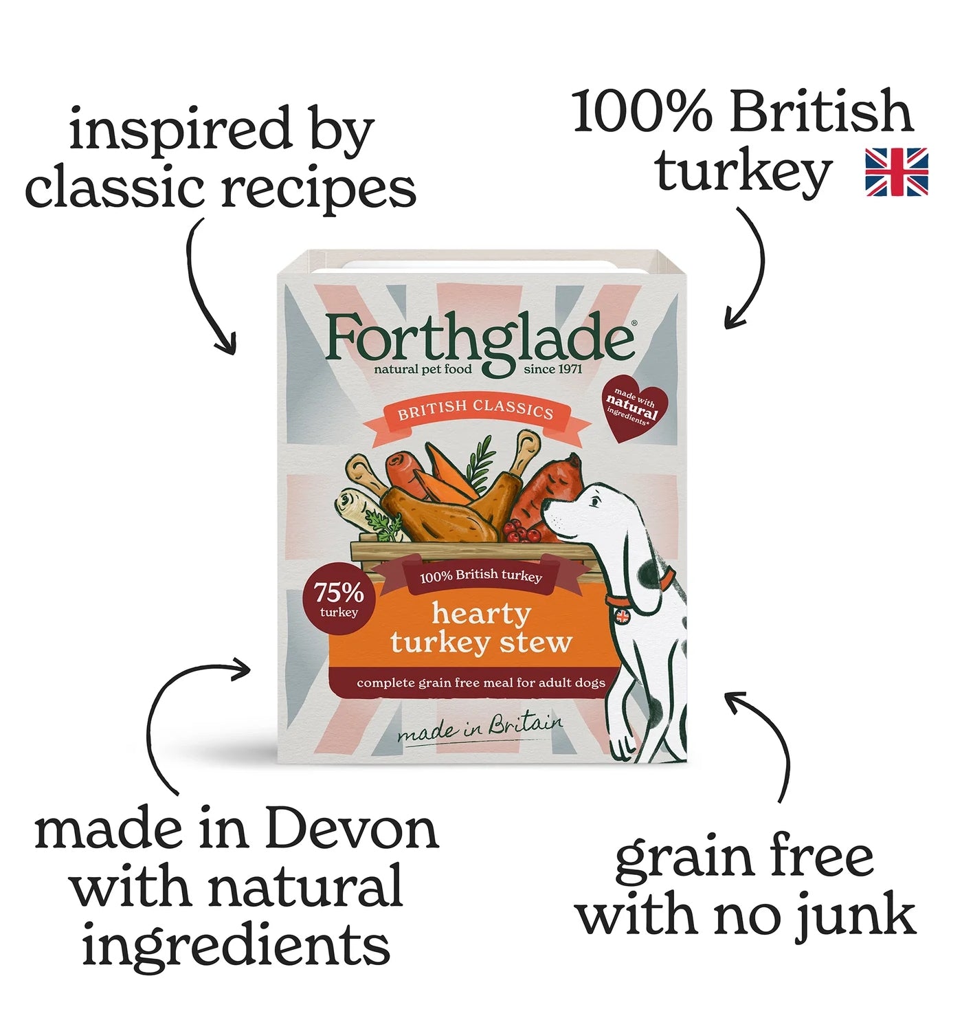 Forthglade British Classics - Hearty Turkey Stew for Dogs - Buy Online SPR Centre UK