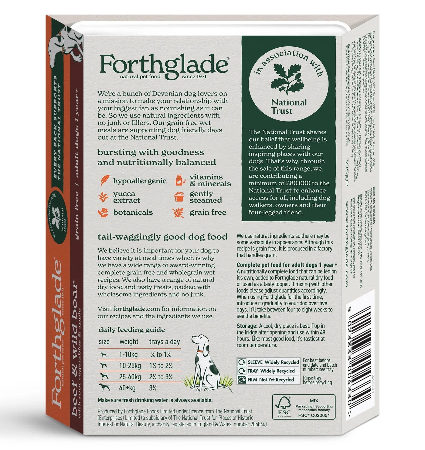 Forthglade - National Trust Beef & Wild Boar Gourmet Wet Dog Food - Buy Online SPR Centre 