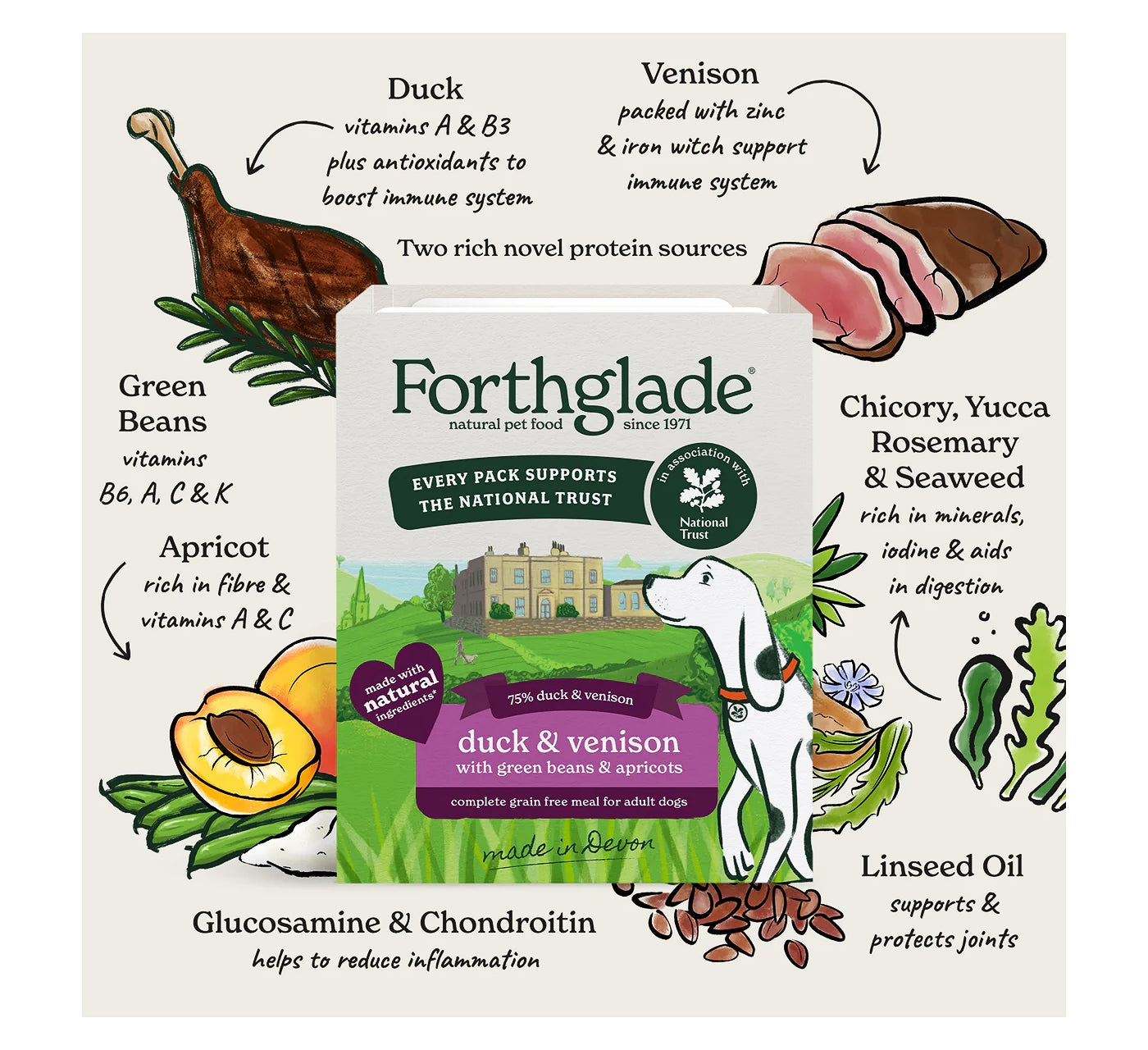 Forthglade - Duck & Venison Gourmet Wet Dog Food - Buy Online SPR Centre UK
