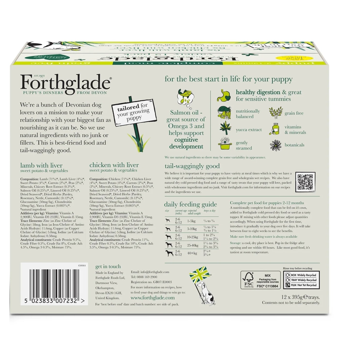 Forthglade - Puppy Chicken & Lamb Variety Pack - Buy Online SPR Centre UK