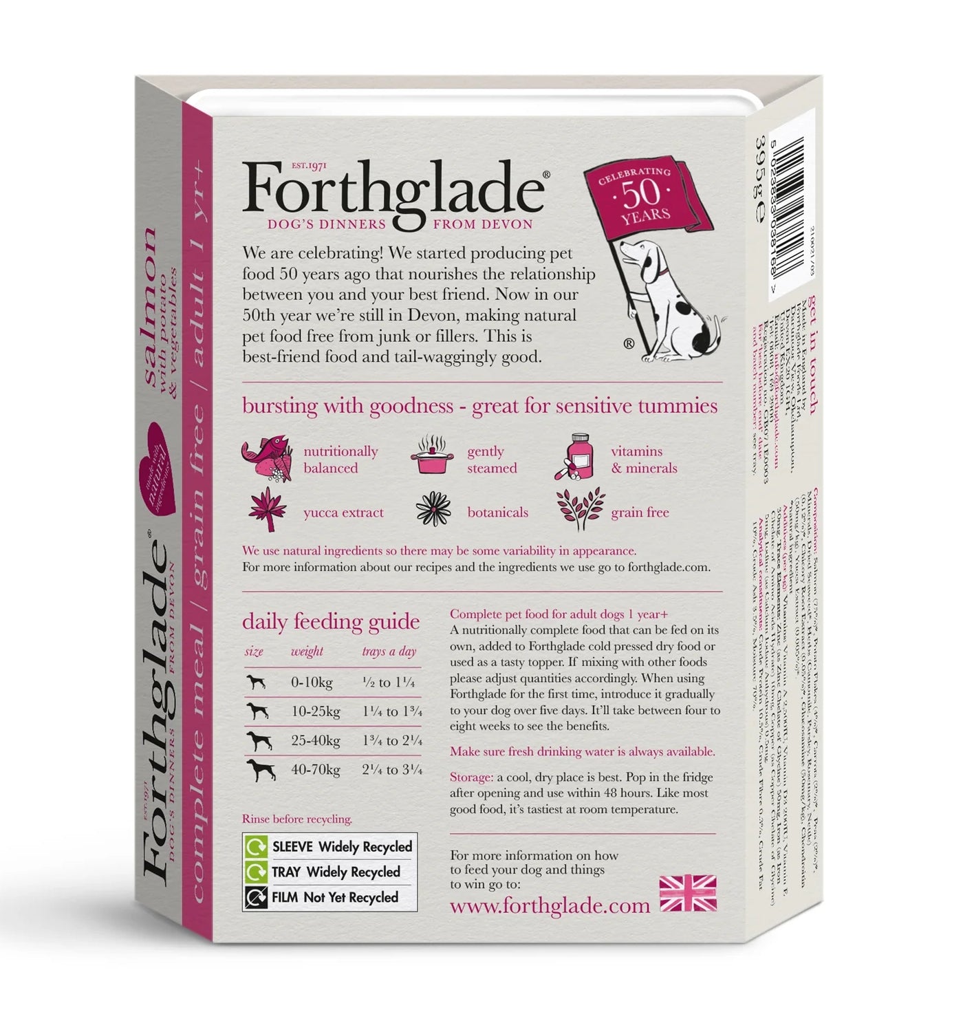 Forthglade - Salmon with Potato Wet Dog Food - Buy Online SPR Centre UK