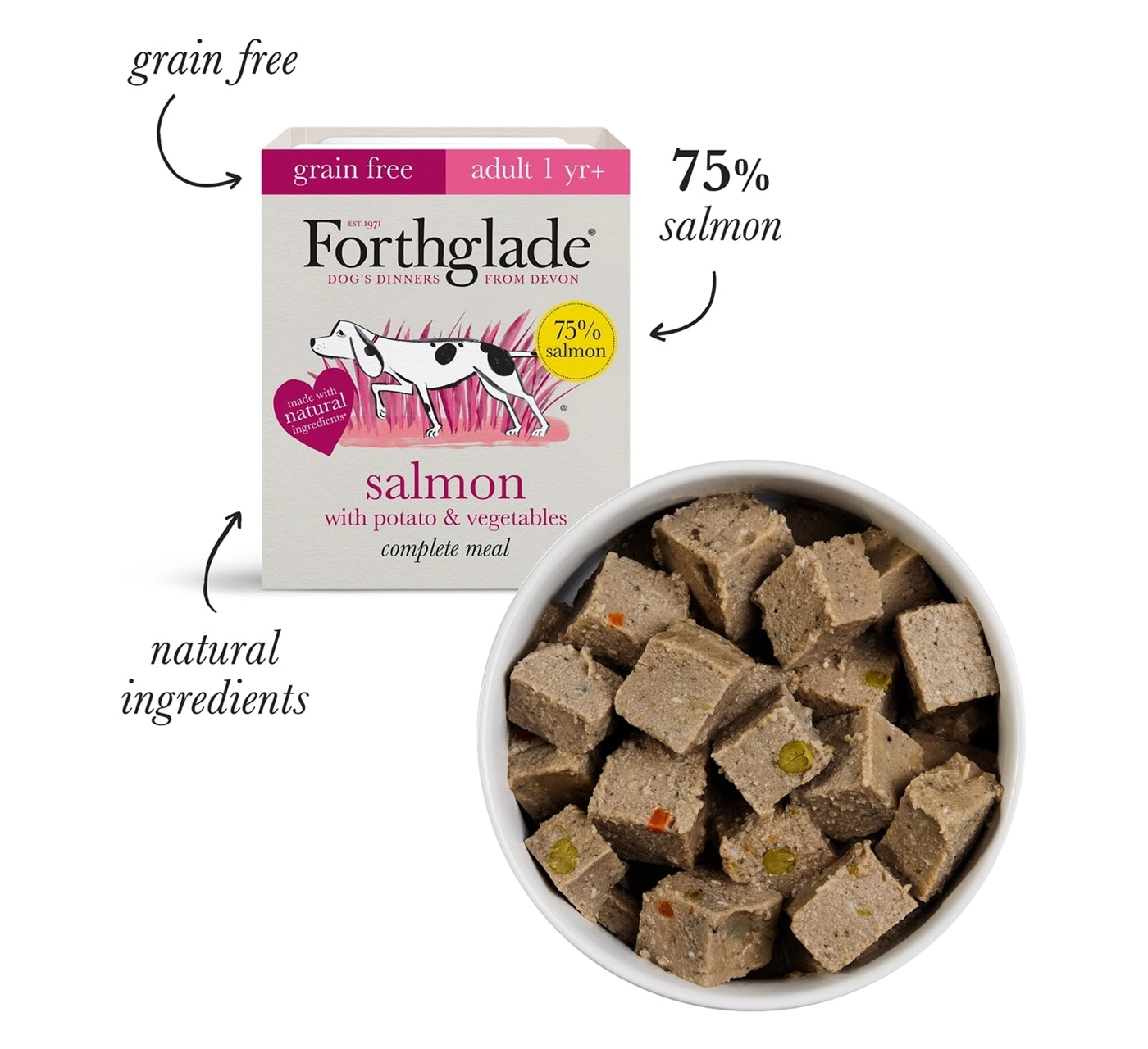 Forthglade - Salmon & Sardines Wet Dog Food MultiPack - Buy Online SPR Centre UK