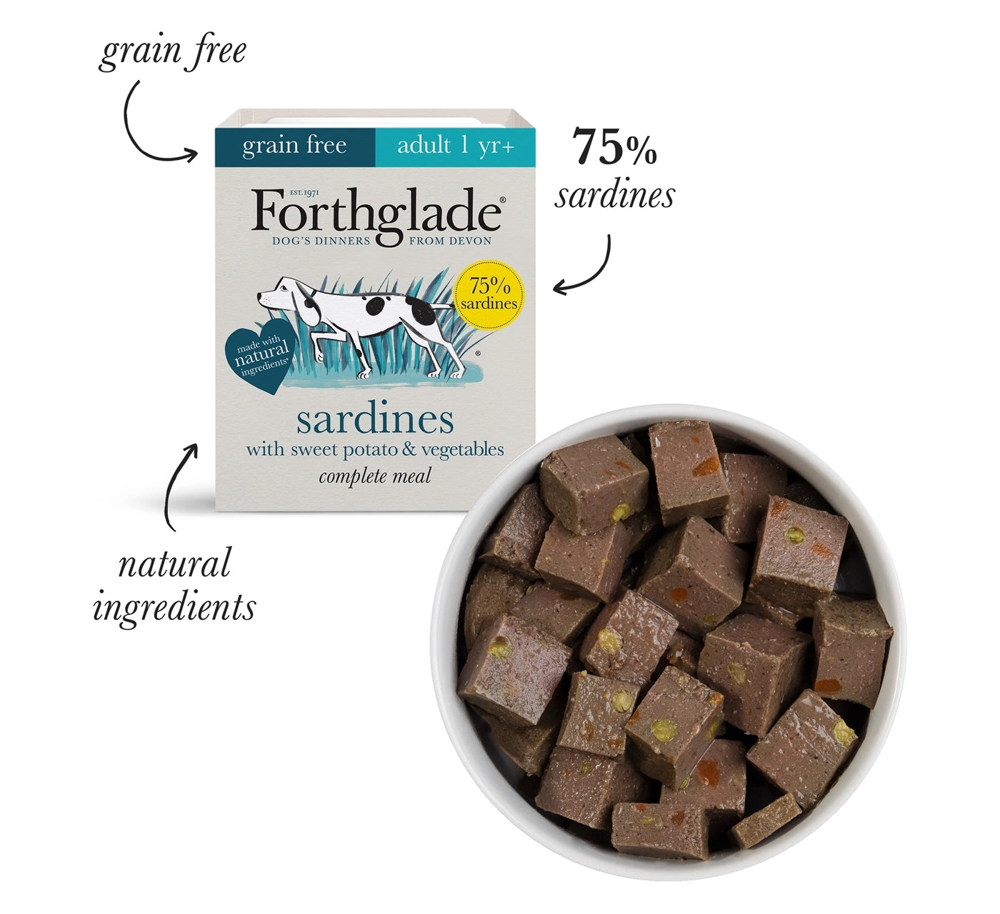Forthglade - Salmon & Sardines Wet Dog Food MultiPack - Buy Online SPR Centre UK