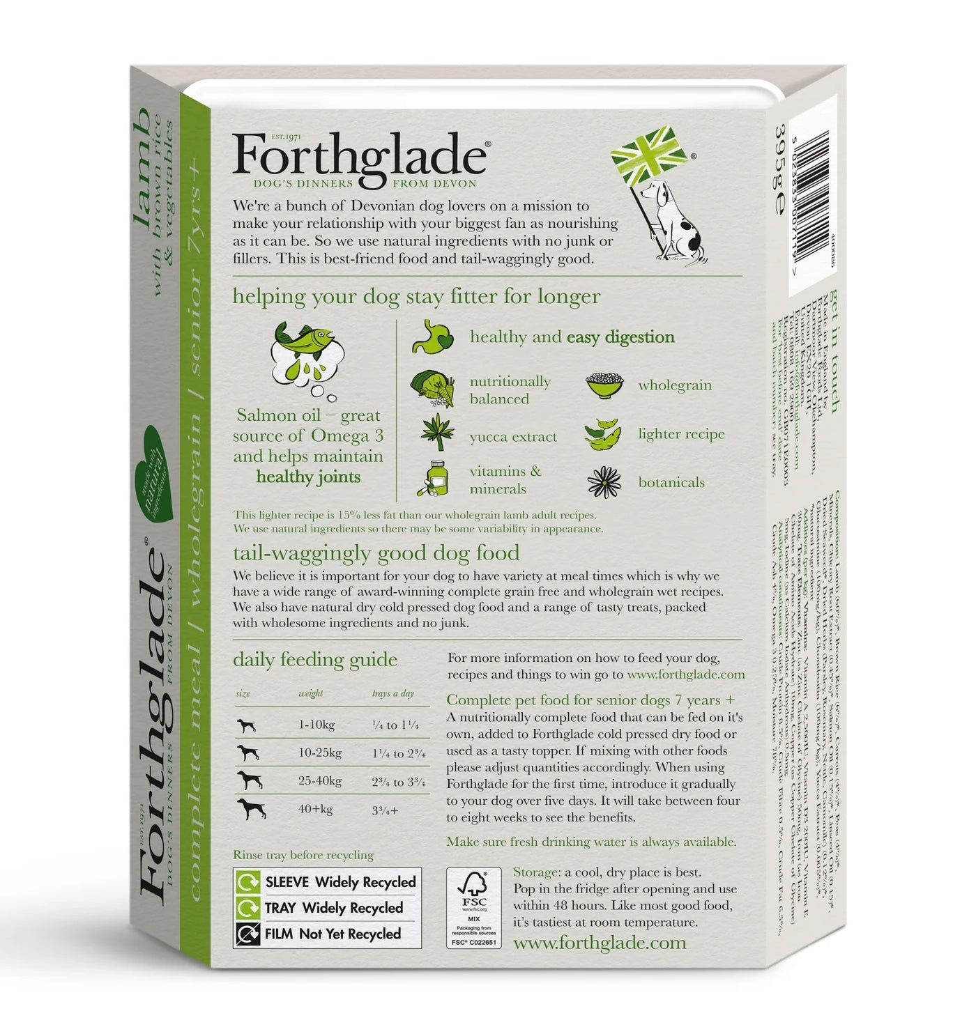 Forthglade - Senior Lamb with Brown Rice - Buy Online SPR Centre UK