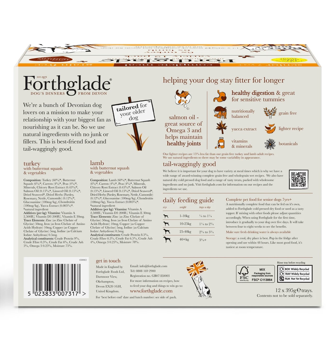 Forthglade - Senior Grain-Free Turkey & Lamb Variety Pack - Buy Online SPR Centre UK
