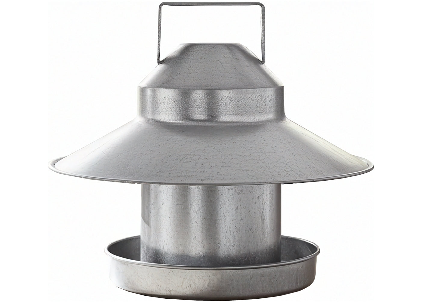 Galvanised Metal Poultry Feeder 2.2kg Capacity - Buy Online SPR Centre UK