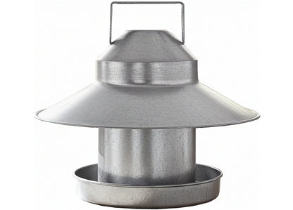 Galvanised Metal Poultry Feeder 2.2kg Capacity - Buy Online SPR Centre UK