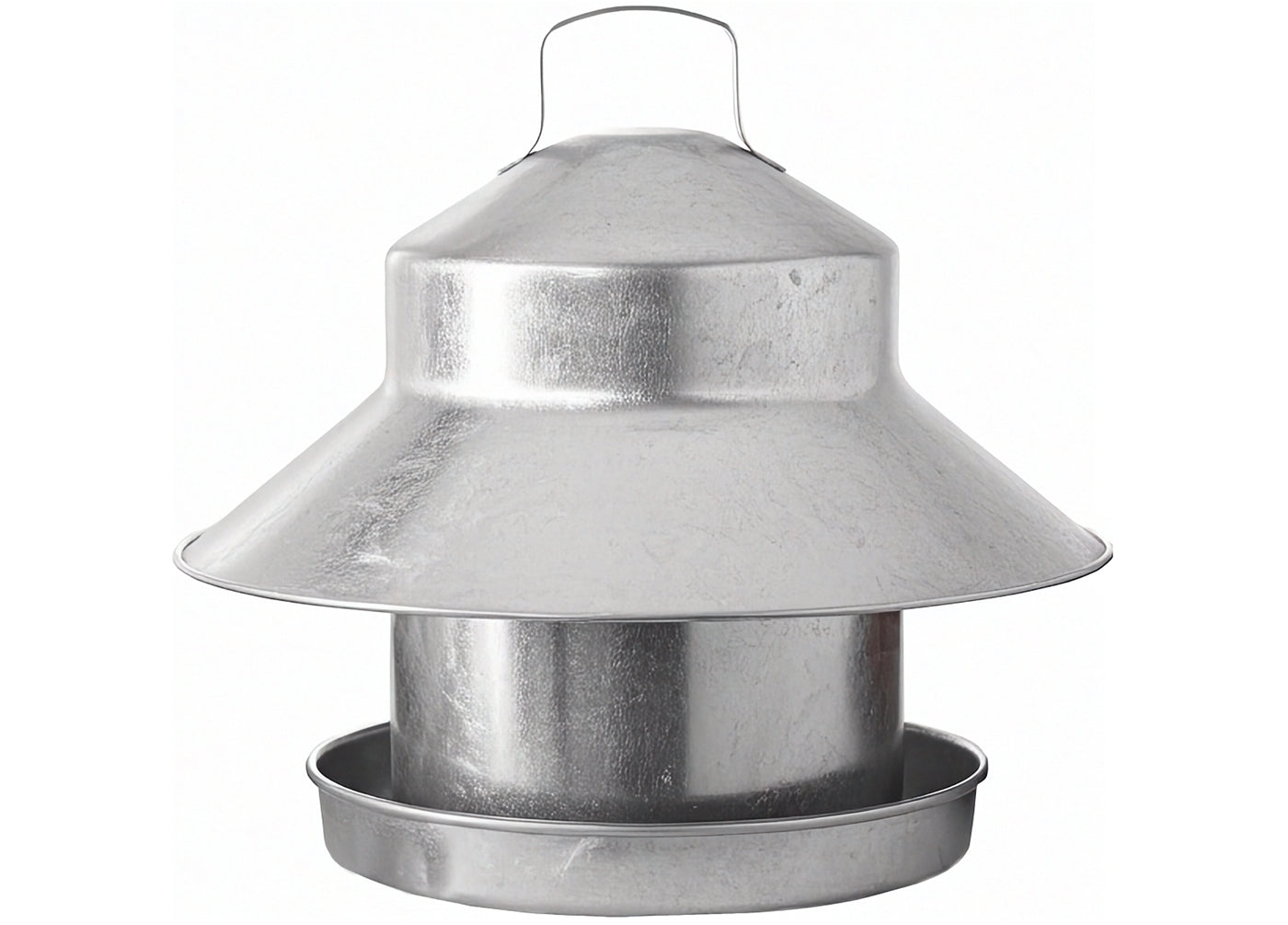 Galvanised Metal Poultry Feeder 6.7kg Capacity - Buy Online SPR Centre UK