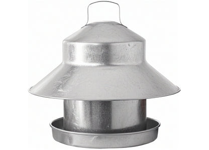 Galvanised Metal Poultry Feeder 6.7kg Capacity - Buy Online SPR Centre UK
