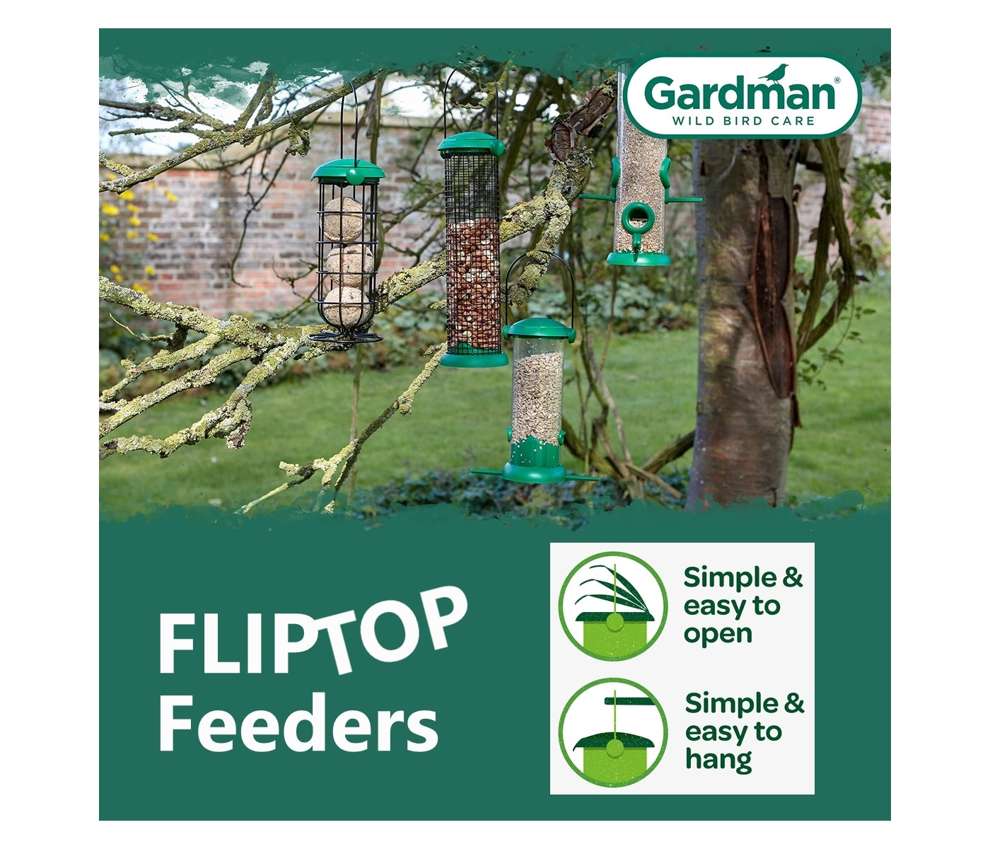 Gardman - Flip Top Peanut Feeder - Buy Online SPR Centre UK