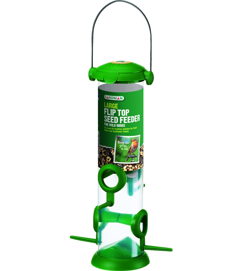 Gardman - Flip Top Seed Feeder (Large) | Wild Bird Feeder - Buy Online SPR Centre UK