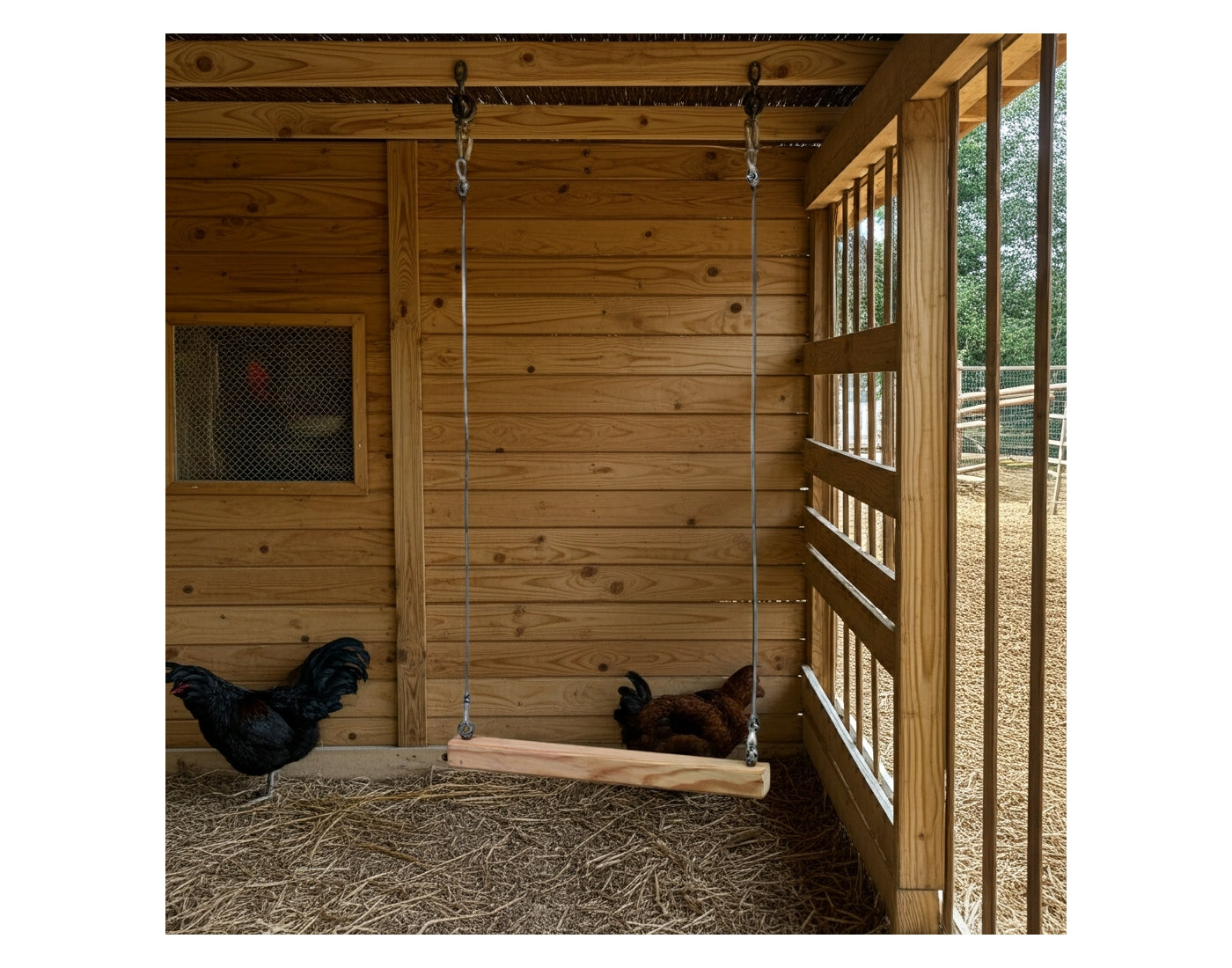 Gaun - Wooden Chicken Swing - Buy Online SPR Centre UK