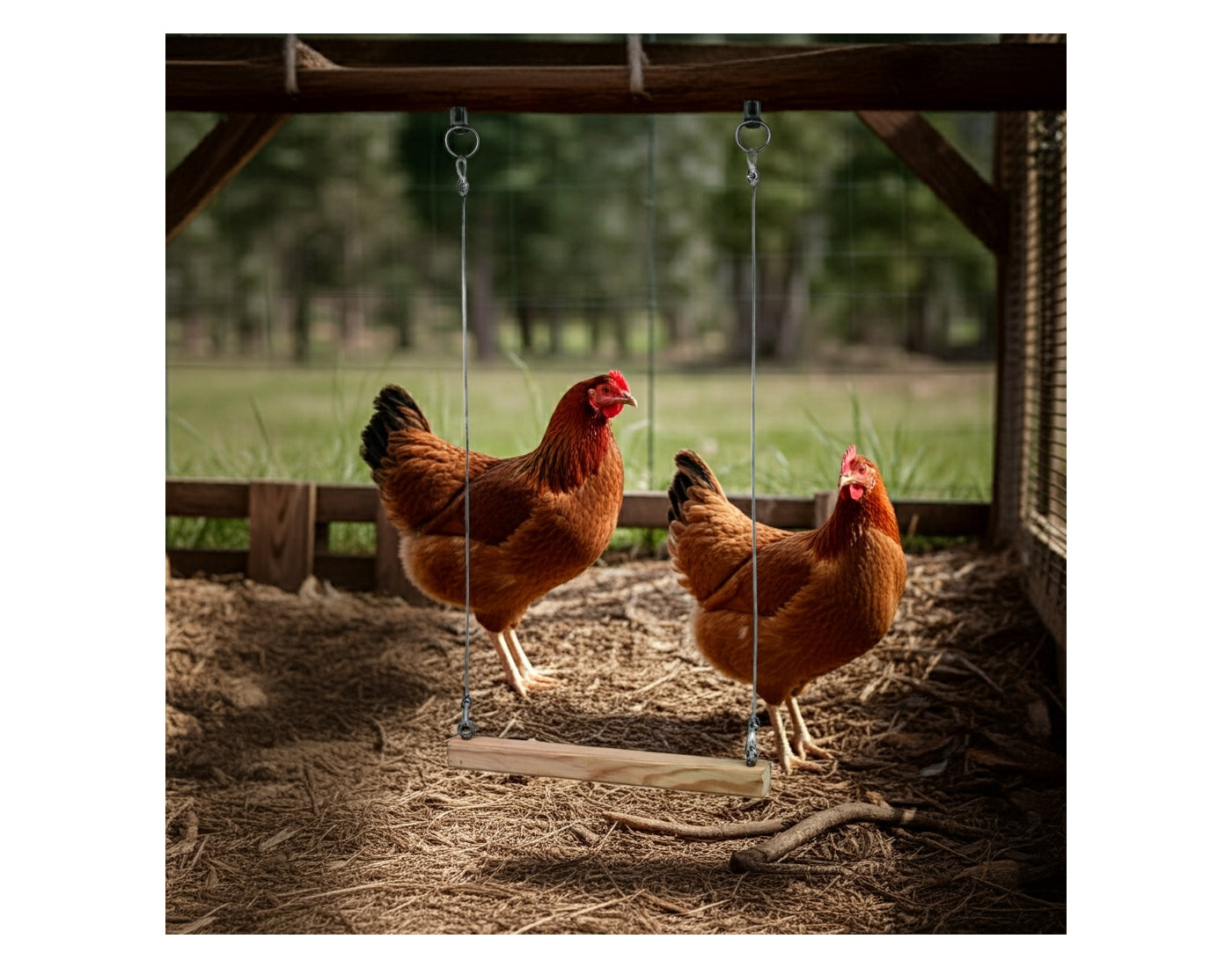 Gaun - Wooden Chicken Swing - Buy Online SPR Centre UK
