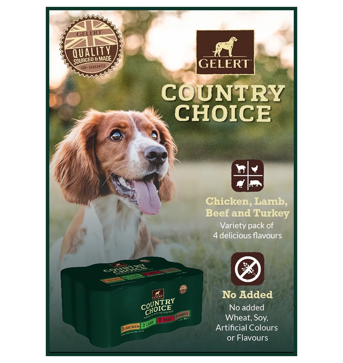 Gelert - Country Choice Working Dog Food Variety Pack 12x400g - Buy Online SPR Centre UK