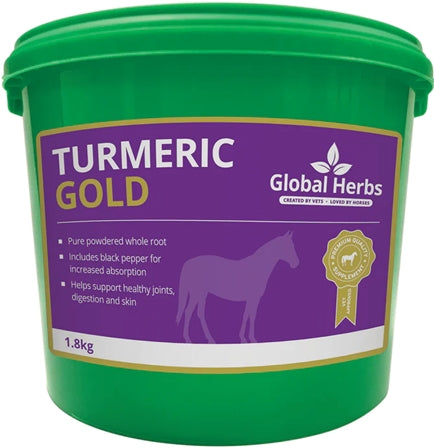 Global Herbs Turmeric Gold 1.8kg | Horse Supplement - Buy Online SPR Centre UK