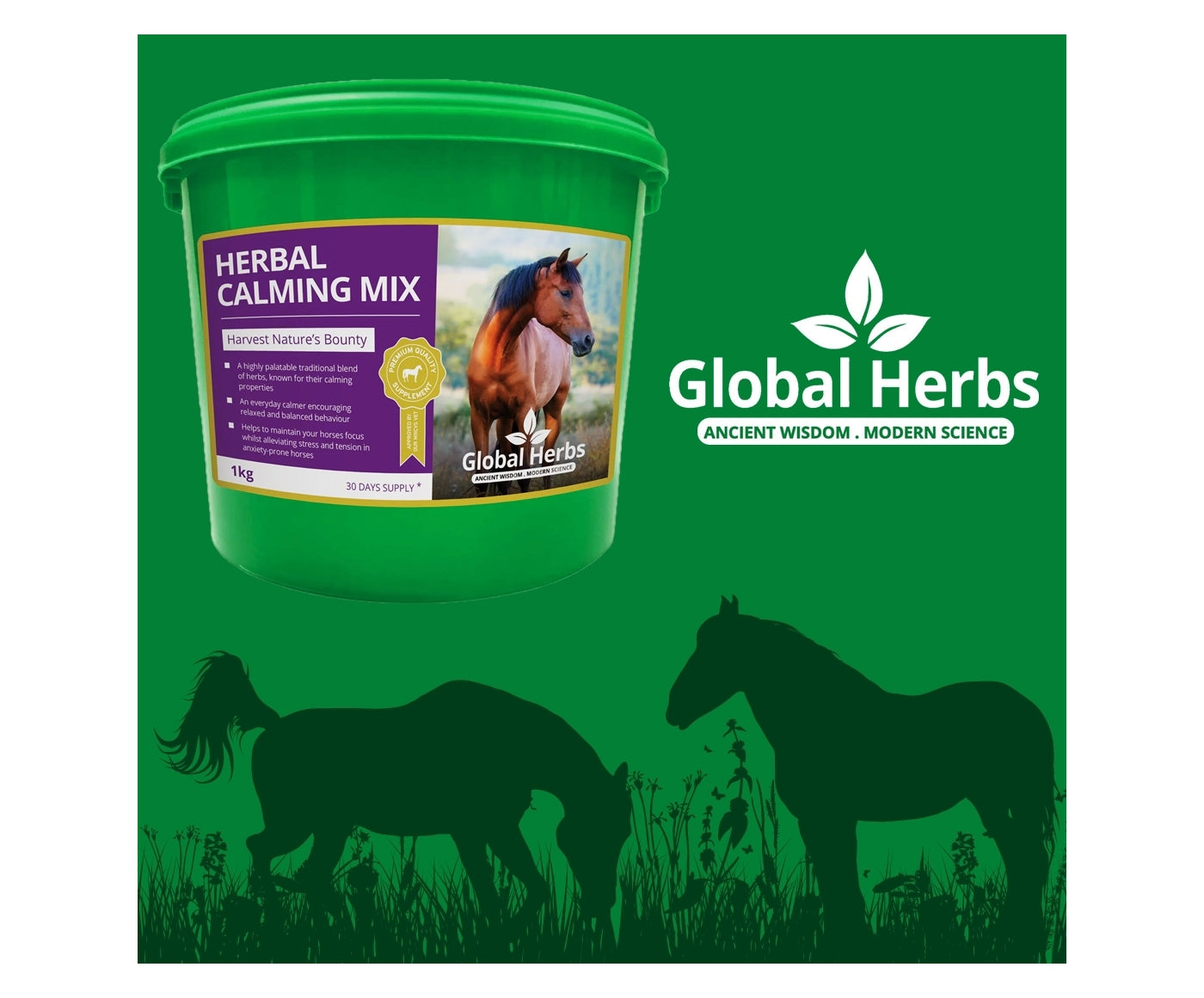 Global Herbs - Herbal Calming Mix | Horse Care - Buy Online SPR Centre UK