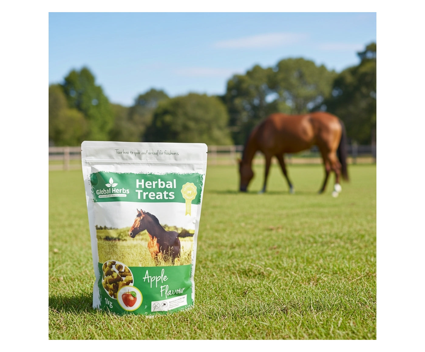 Global Herbs - Apple Herbal Treats 1kg - Buy Online SPR Centre UK