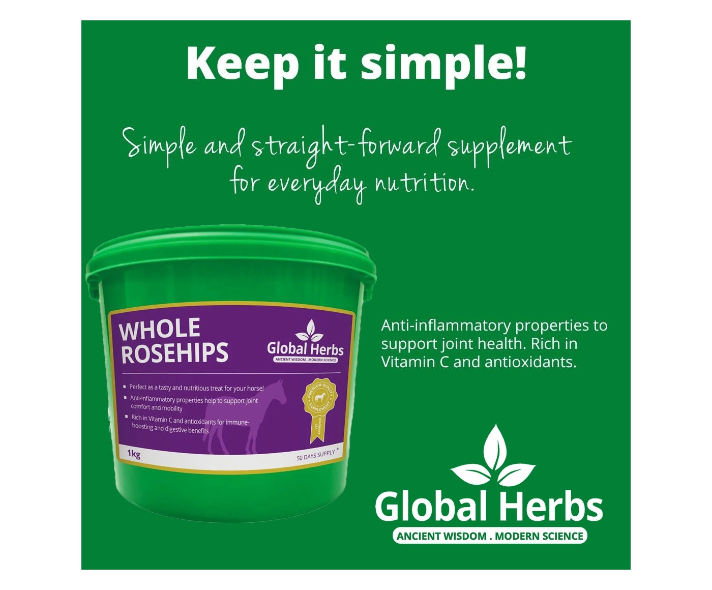 Global Herbs - Whole Rosehips | Horse Care - Buy Online SPR Centre UK