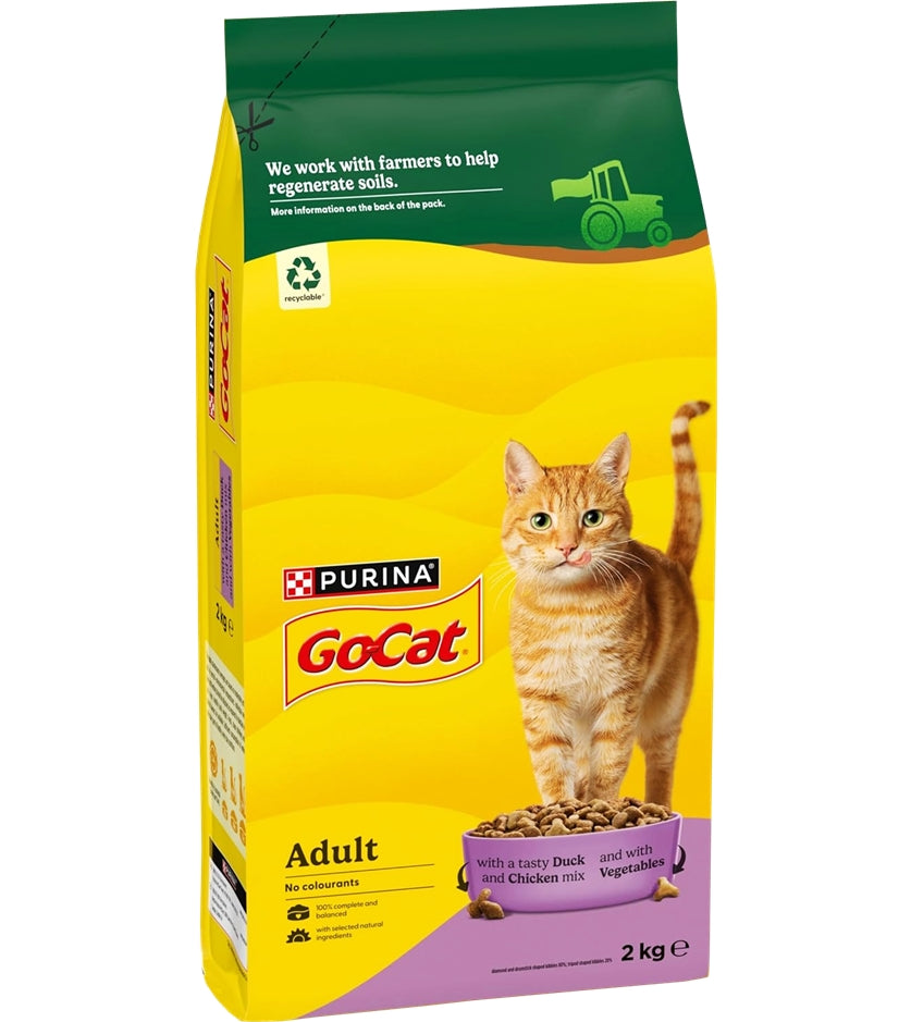 Go-Cat - Chicken & Duck Dry Cat Food 2kg - Buy Online SPR Centre UK