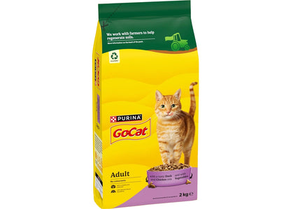 Go-Cat - Chicken & Duck Dry Cat Food 2kg - Buy Online SPR Centre UK
