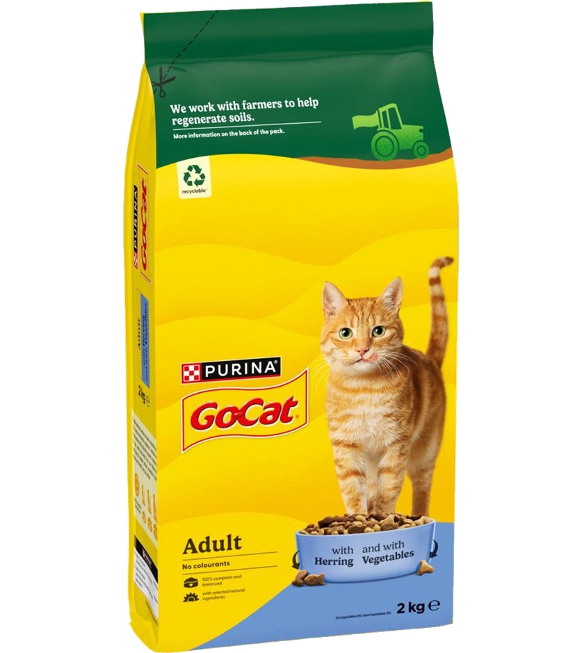 Go-Cat - Herring with Vegetables Dry Cat Food - 2kg
