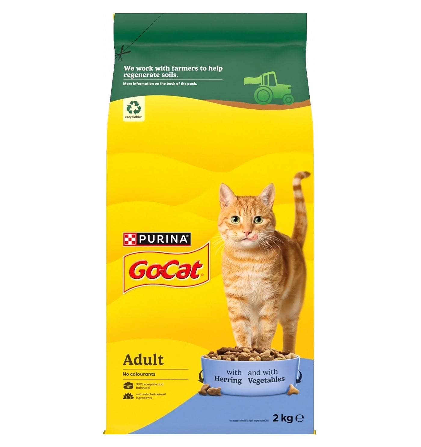 Go-Cat - Herring with Vegetables Dry Cat Food - 2kg