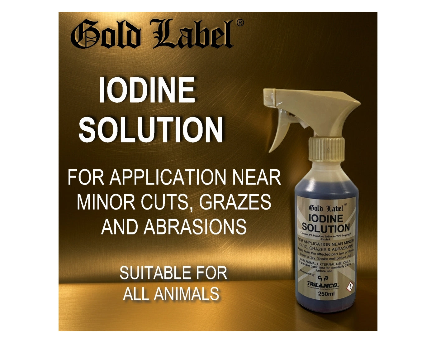Gold Label - Iodine Solution 250ml - Buy Online SPR Centre UK