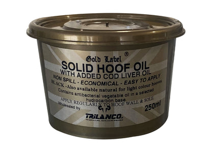 Gold Label - Solid Hoof Oil (Black) 250ml - Buy Online SPR Centre UK
