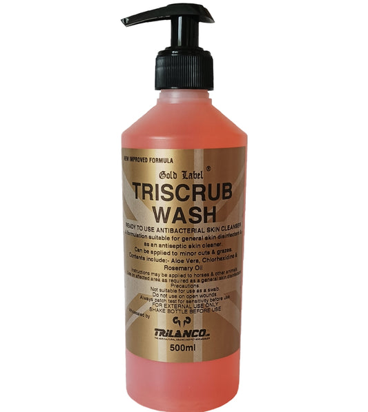 Gold Label Triscrub Wash 500ml | Antibacterial Skin Cleanser - Buy Online SPR Centre UK
