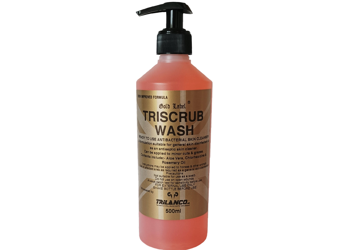 Gold Label Triscrub Wash 500ml | Antibacterial Skin Cleanser - Buy Online SPR Centre UK