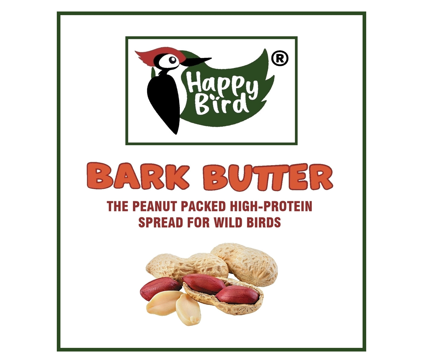 Happy Bird - Bark Butter (Original Peanut) 500g - Buy Online SPR Centre UK