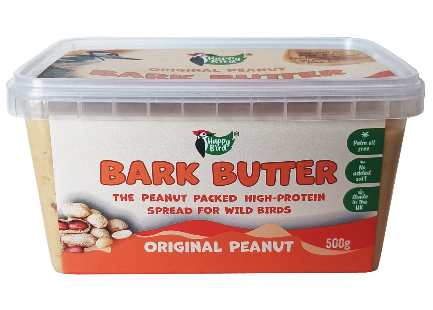 Happy Bird - Bark Butter (Original Peanut) 500g - Buy Online SPR Centre UK