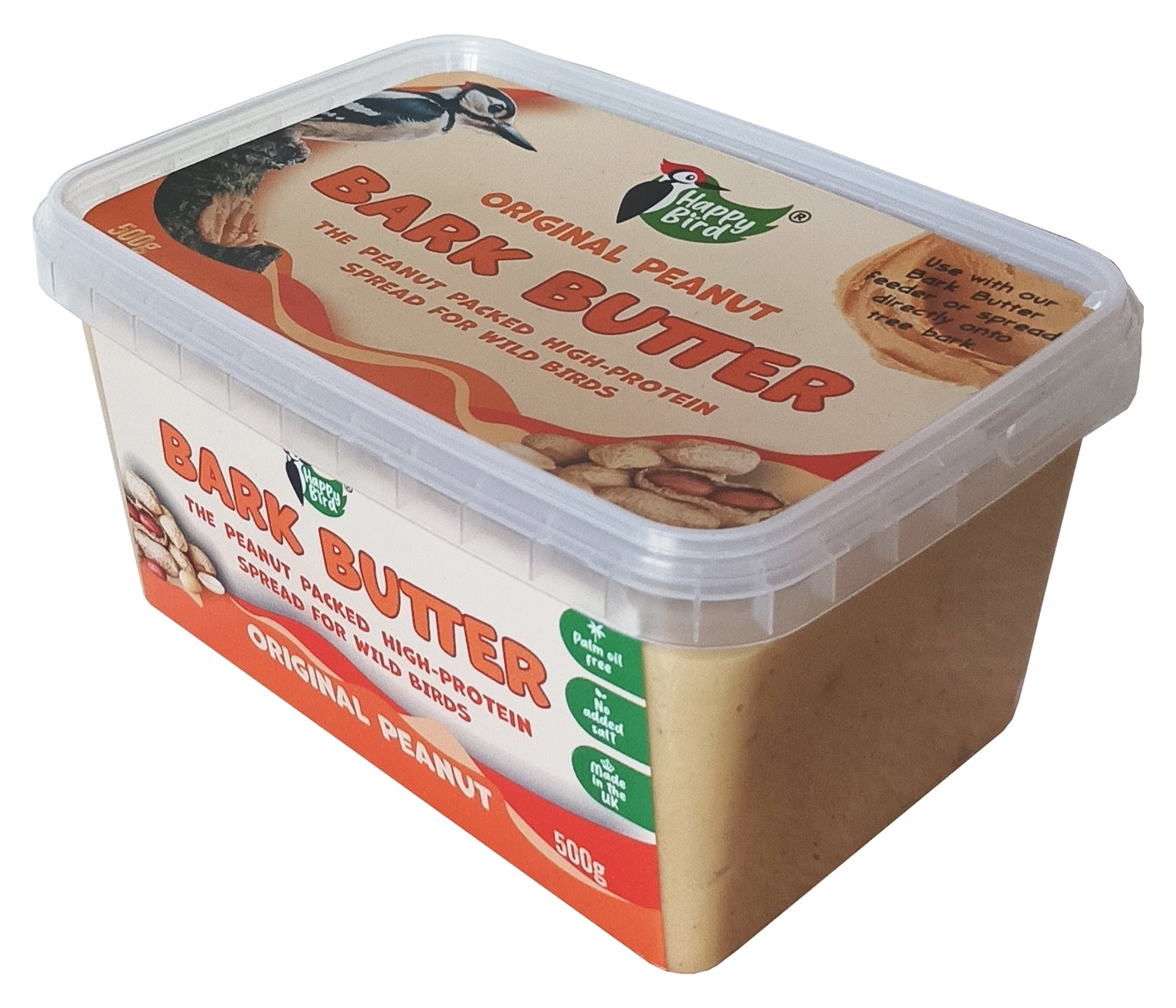 Happy Bird - Bark Butter (Original Peanut) 500g - Buy Online SPR Centre UK